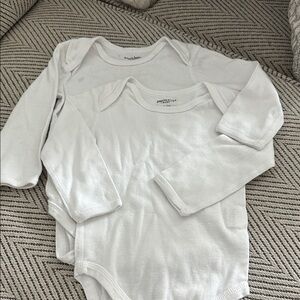 Burt's Bees Baby White Onesie